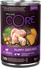 Wellness Core All Breeds Puppy Chicken with Turkey with Pumpkin (банка)