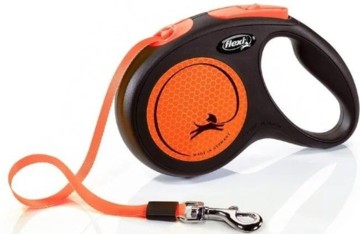 flexi рулетка Limited Edition New Neon, оранжевая (ленточный поводок)