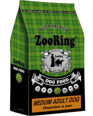 ZooRing Medium Adult Dog Индейка и Рис
