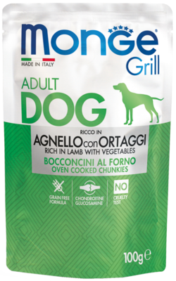Monge Grill for Adult Dog Rich in Lamb with Vegetables (пауч)