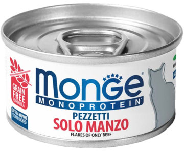 Monge Monoprotein Pezzetti Solo Manzo (банка)