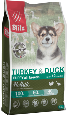 Blitz Holistic Turkey & Duck Puppies All Breeds