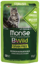 MonGe BWild Grain Free Sterilised Wild Boar with Vegetables (в соусе, пауч)