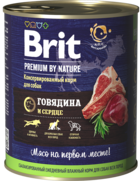 Brit Premium by Nature Говядина и сердце (банка)