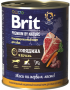 Brit Premium by Nature Говядина и печень (банка)