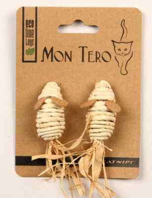 Mon Tero Eco Line Toys Две Мыши Бежевые с Хвостиками и Кошачьей Мятой