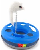 Homecat Игрушка для Кошек Трэк Пластиковый с Мячиком и Мышкой на Пружине