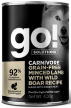 go! Carnivore Grain-Free Minced Lamb with Wild Boar Recipe for Dog (банка)