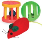 Triol Набор игрушек XW0316 для кошек (мяч, мышь, барабан)