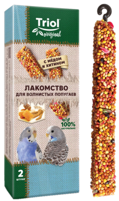 Triol Original Лакомство для волнистых попугаев с медом и хитином (уп.2шт.)