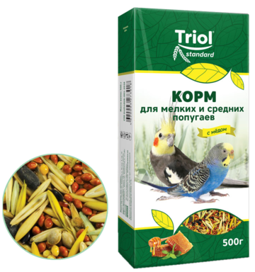 Тriol Standard Корм для мелких и средних попугаев с мёдом