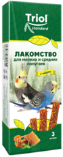Triol Standard Лакомство для мелких и средних попугаев с мёдом (уп. 3 шт)