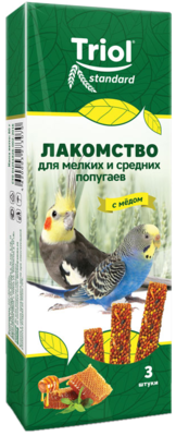 Triol Standard Лакомство для мелких и средних попугаев с мёдом (уп. 3 шт)