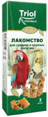 Triol Standard Лакомство для средних и крупных попугаев с мёдом (уп. 3 шт)