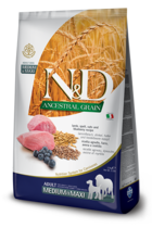 N&D Ancestral Grain Lamb, Spelt, Oats and Blueberry Recipe Adult Medium & Maxi