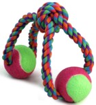 Triol Игрушка для собак "Верёвка-восьмёрка, узел и 2 мяча"