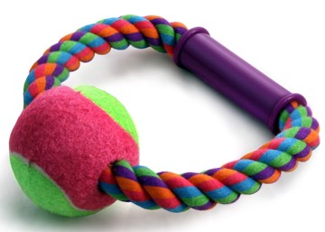 Triol Игрушка для собак "Верёвка-кольцо с ручкой, мяч"