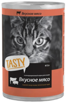 Tasty Вкусное Мясо для Кошек (банка)