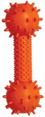 Triol Игрушка для собак из ц/литой резины "Гантель шипованная с колокольчиком"