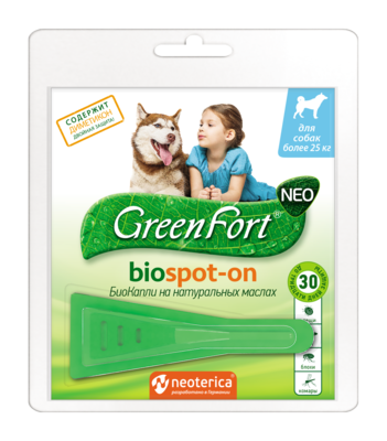 GreenFort NEO БиоКапли для собак более 25 кг