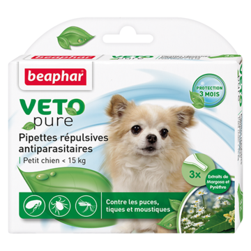 beaphar VETO pure Биокапли от паразитов для собак мелких пород