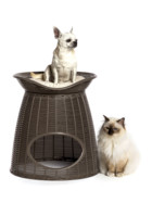 BAMA PET домик для кошек PASHA с подушечками, светло-коричневый/бежевый