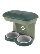 BAMA PET миска для собак настенная двойная, зеленая