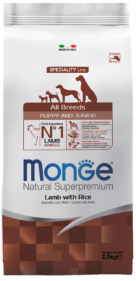 Monge Speciality Line All Breeds Puppy and Junior Lamb with Rice