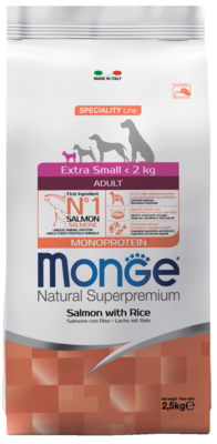 Monge Speciality Line Extra Small Adult Monoprotein Salmon with Rice