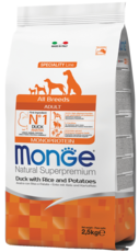 Monge Speciality Line All Breeds Adult Monoprotein Duck with Rice and Potatoes