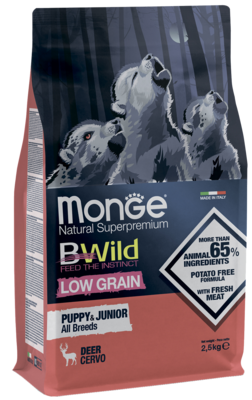 Monge BWild Low Grain Puppy & Junior All Breeds Deer