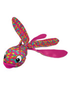 KONG игрушка для собак Wubba Finz Рыба S, с пищалкой, розовая
