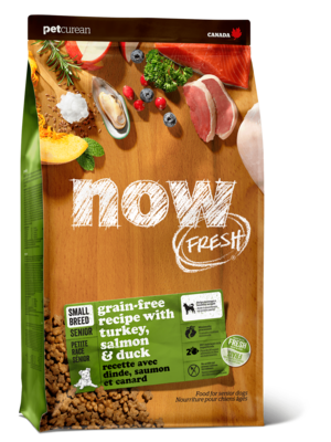 now FRESH Small Breed Senior Grain-free Recipe with Turkey, Salmon & Duck
