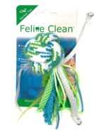 Feline Clean игрушка для кошек Dental Мячик из каната, ленты и перья