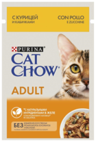 Cat Chow Adult с Курицей и Кабачками (пауч)