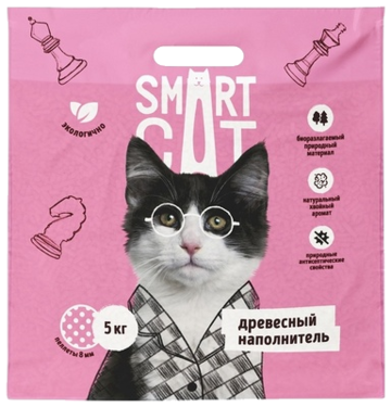 Smart Cat Древесный Наполнитель (пеллеты 8мм)
