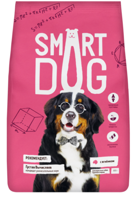 Smart Dog с Ягнёнком для Взрослых Собак Крупных Пород
