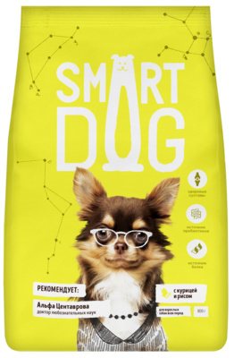 Smart Dog с Курицей и Рисом для Взрослых Собак Всех Пород