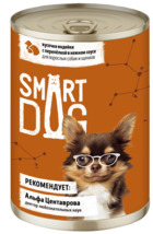 Smart Dog Кусочки Индейки с Перепёлкой в Нежном Соусе (банка)