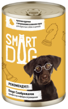 Smart Dog Кусочки Курочки с Потрошками в Нежном Соусе (банка)