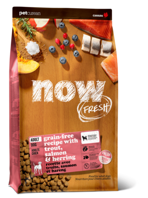 now FRESH Adult Dog Grain-free Recipe with Trout, Salmon & Herring