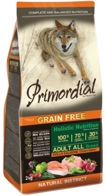 Primordial Grain Free Adult All Breed Chicken Salmon