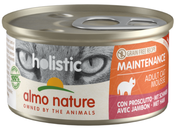 Almo Nature Holistic Maintenance Adult Cat Mousse con Prosciutto (банка)