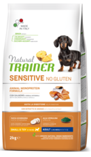Natural TRAINER Sensitive No Gluten Small & Toy Adult with Salmon & Whole Cereals