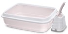 IMAC туалет-лоток для кошек DUO с совочком на подставке, нежно-розовый