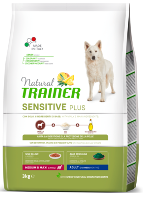 Natural TRAINER Sensitive Plus Medium & Maxi Adult Horse Rice Maize Oil