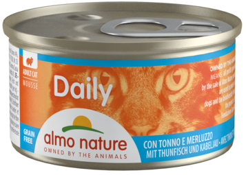Almo Nature Adult Cat Mousse Daily con Tonno e Merluzzo (банка)
