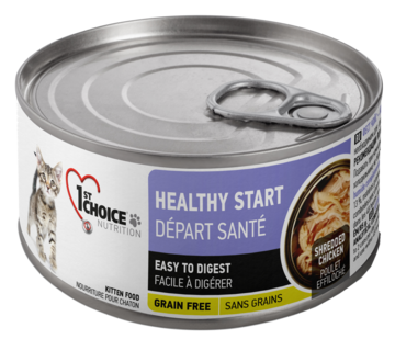 1st Choice Healthy Start Easy Digest Kitten Food Grain Free Shredded Chicken (банка)