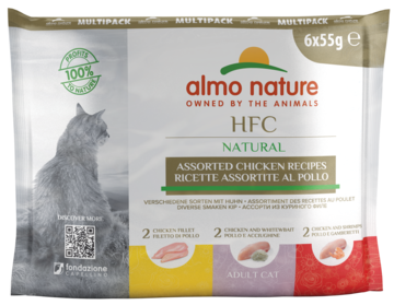 Almo Nature HFC Natural Assorted Chicken Recipes Adult Cat (паучи)