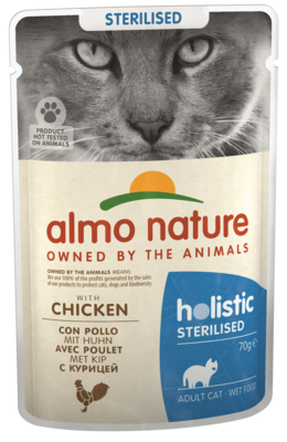 Almo Nature Holistic Sterilised Adult Cat with Chicken (пауч)